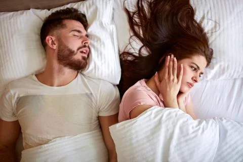Problem with snoring Stock Photos