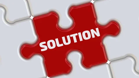 Problem solution. The inscription on the missing element of the puzzle Vídeos de archivo 132436473