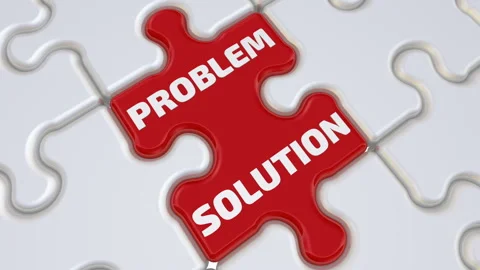 Problem solution. The inscription on the missing element of the puzzle Stock Footage 132973081