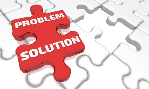 Problem solution. The inscription on the missing element of the puzzle Stock Illustration