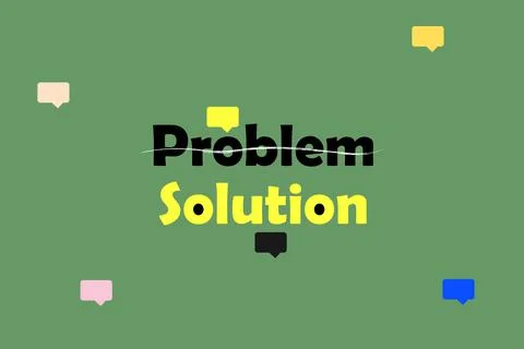 Problem Solution notice or banner for office or Institute Stock Illustration