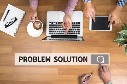 PROBLEM SOLUTION Stock Photos