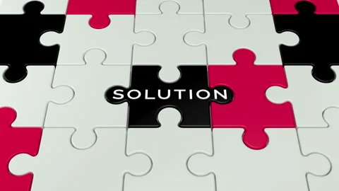 Problem Solution Puzzle jigsaw flipping solving problem business decision Stock Footage 263913818