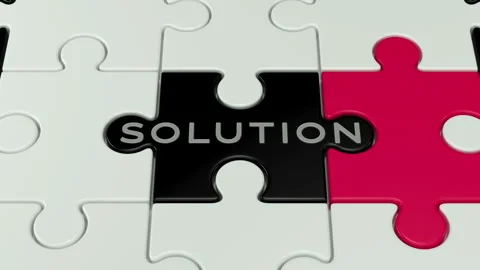 Problem Solution Puzzle jigsaw flipping solving problem business decision Stock Footage 263974409