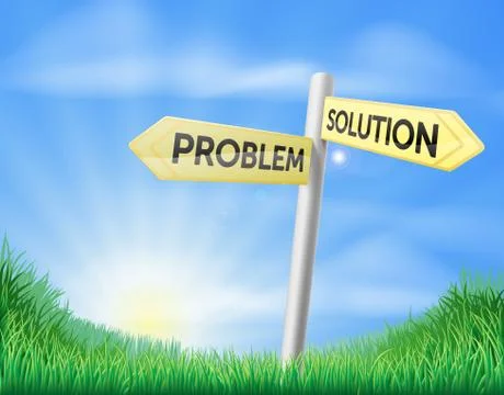 Problem solution sign concept イラスト素材