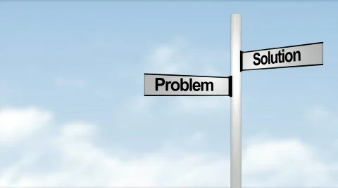 Problem Solution signpost Stock Footage 459058