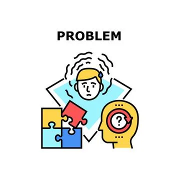 Problem Solve Vector Concept Color Illustration Stock Illustration