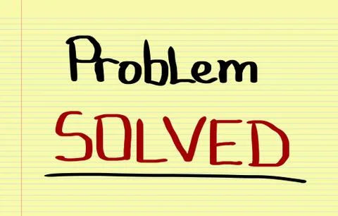 Problem Solved Concept Illustrazione stock