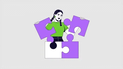 Problem solving 2D animation Stock Footage 307911651