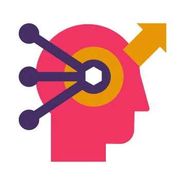 Problem solving and analysis flat vector icon Illustrazione stock