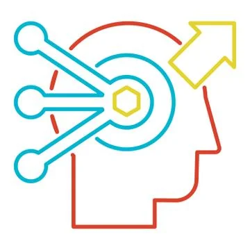 Problem solving and decision making linear vector icon Stock Illustration