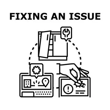 Problem solving and issue fixing troubleshooting concept 스톡 일러스트