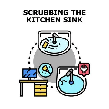 Problem solving and maintenance concept for household tasks Stock Illustration
