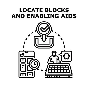 Problem solving and task completion assistance concept Stock Illustration