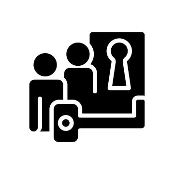 Problem solving black glyph icon 스톡 일러스트