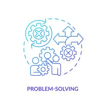Problem solving blue gradient concept icon Stock Illustration
