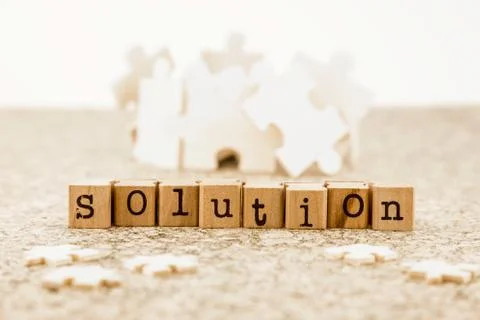 Problem solving with brainstorm possible solutions Stock Photos