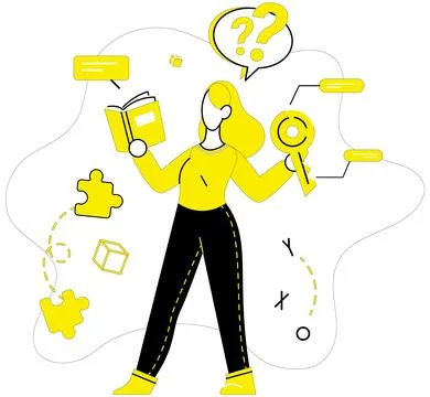 Problem solving. Brainstorming and analysis are dynamic winds steering ship.. Stock Illustration