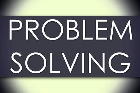 PROBLEM SOLVING - business concept with text Illustrazione stock