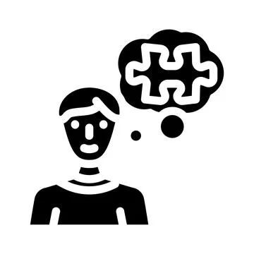 Problem solving business process glyph icon vector illustration Stock Illustration