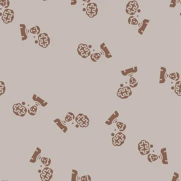 Problem solving business process glyph vector seamless pattern Stock Illustration