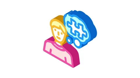 Problem solving business process isometric icon animation Stock Footage 327284201