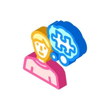 Problem solving business process isometric icon vector illustration Stock Illustration