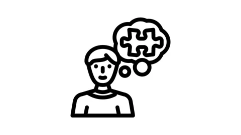 Problem solving business process line icon animation Stock Footage 326754896