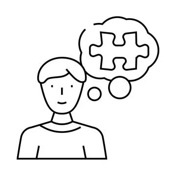 Problem solving business process line icon vector illustration Stock Illustration