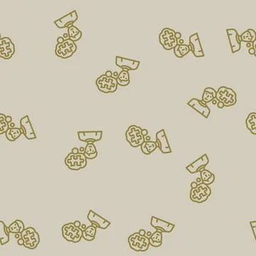 Problem solving business process line vector seamless pattern Stock Illustration