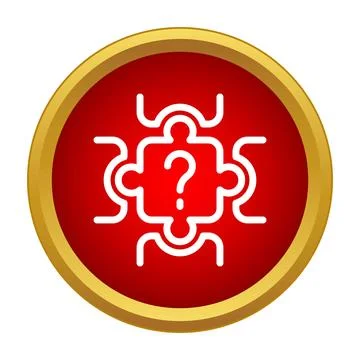 Problem solving challenge finding creative solution puzzle icon Illustrazione stock