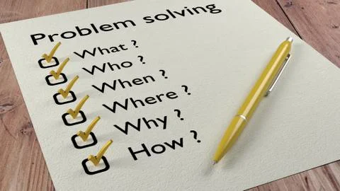 Problem solving checklist Stock Illustration