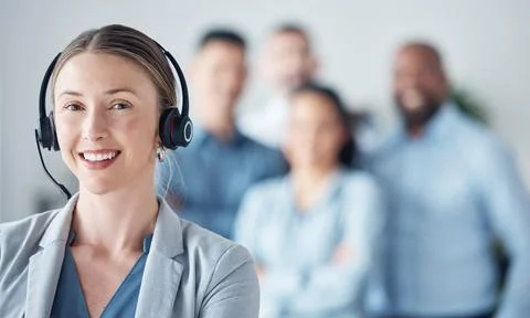 Problem solving comes naturally to customer care specialists. Portrait of a Foto stock