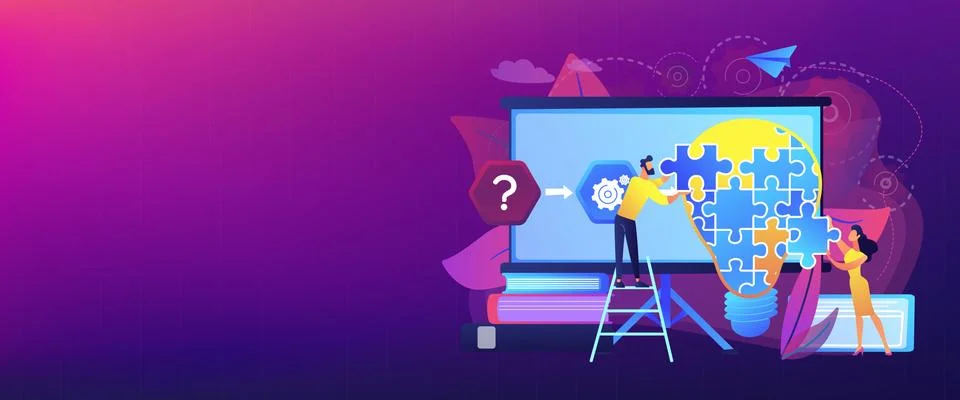 Problem solving concept banner header. 스톡 일러스트