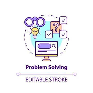 Problem solving concept icon Stock Illustration