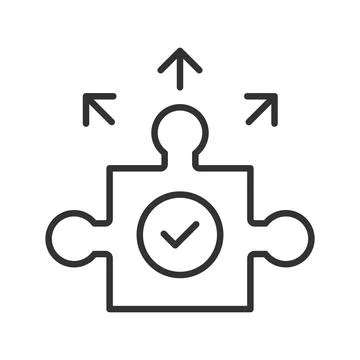 Problem solving concept, icon in line design. problem solving, solution Stock Illustration
