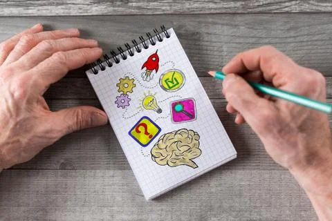 Problem solving concept on a notepad Stock Photos