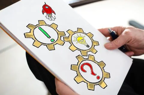 Problem solving concept on a paper Stock Photos