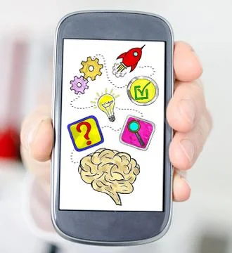 Problem solving concept on a smartphone Stock Photos