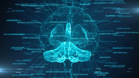 Problem solving Creative thinking Brainstorming ideas animation Stock Footage 127068514