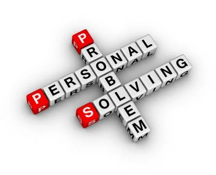 Problem solving crossword Illustrazione stock