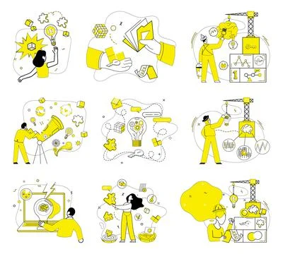 Problem solving. Decision-making is compass guiding journey problem solving Stock Illustration