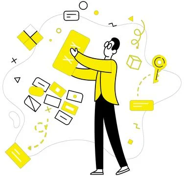 Problem solving. Decision-making is compass guiding journey problem solving Illustrazione stock