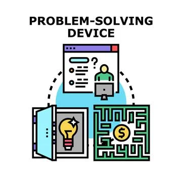 Problem solving device concept for business solution 스톡 일러스트