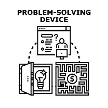 Problem solving device concept for business solution Stock Illustration