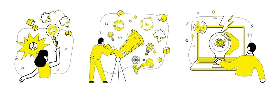 Problem solving. Dilemmas transform into opportunities in crucible problem .. Illustrazione stock