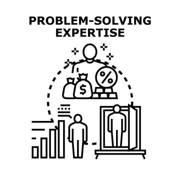 Problem solving expertise business analysis development process イラスト素材