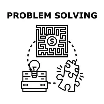 Problem solving, finding business solution concept Illustrazione stock