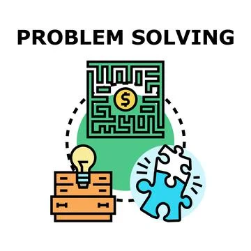 Problem solving, finding business solution concept Ilustração Stock