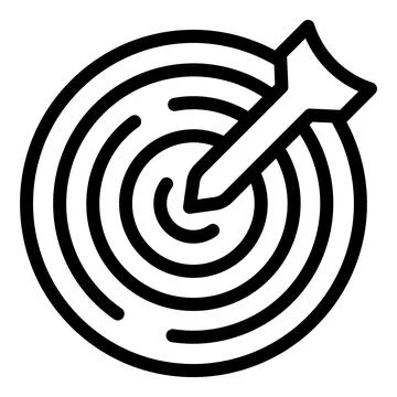 Problem solving goal icon outline vector. Making decision achievement Stock Illustration